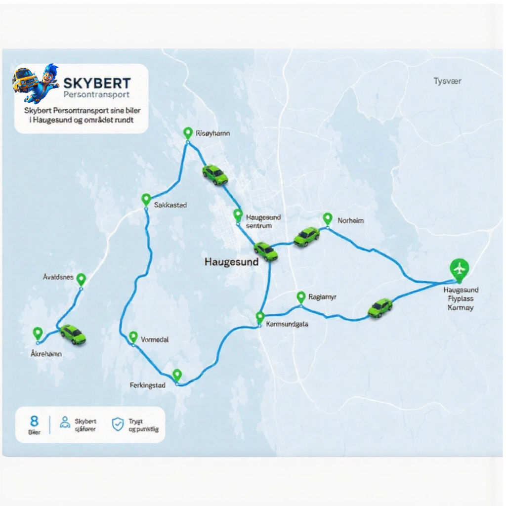 Skybert service area map for Haugesund